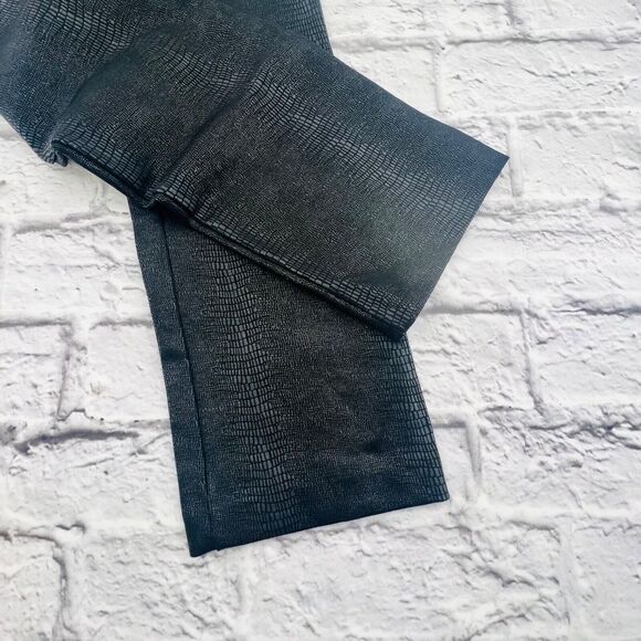 Soft Surroundings‎ Pants Small Petite Black Foil Phyton Charlize Ponte Knit - Picture 6 of 10